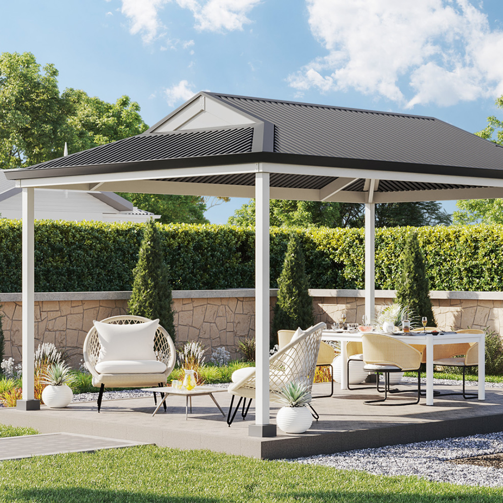 Dutch gable pergola